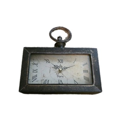 Hobby Lobby Clock Distressed Metal Quartz Used For Display Just Need Batteries 