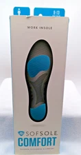 1 pair SOF SOLE COMFORT  WORK INSOLE  MEN SIZE: 8-13