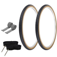 PRO TIRES 700 x 40 Black/Gum W-2101 W/TUBES RIM STRIPS 80mm Presta Valve