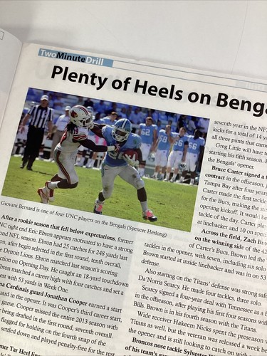 North Carolina UNC Tar Heels Magazine Blue 2015 Collins Football Washington Pett - Picture 7 of 23