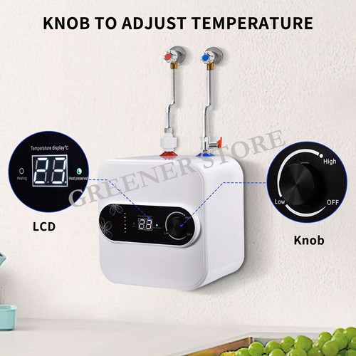Serbatoio acqua calda riscaldata istantanea 10L 1,5kw per rubinetti acqua calda bollente - Foto 5 di 11