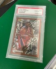 1996 Finest Allen Iverson w/ Coating RC #69 PSA 10 Gem Mint ROOKIE
