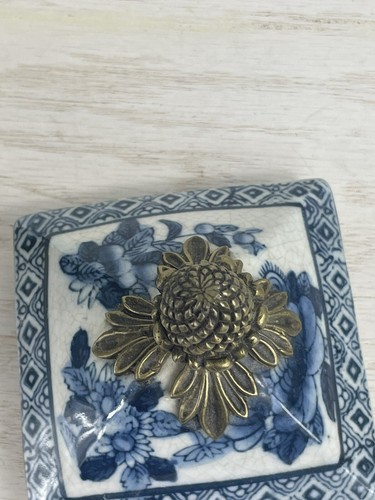 Vintage chinesische Vase blau-weiß Riss glasiert guter Zustand - Bild 7 von 14