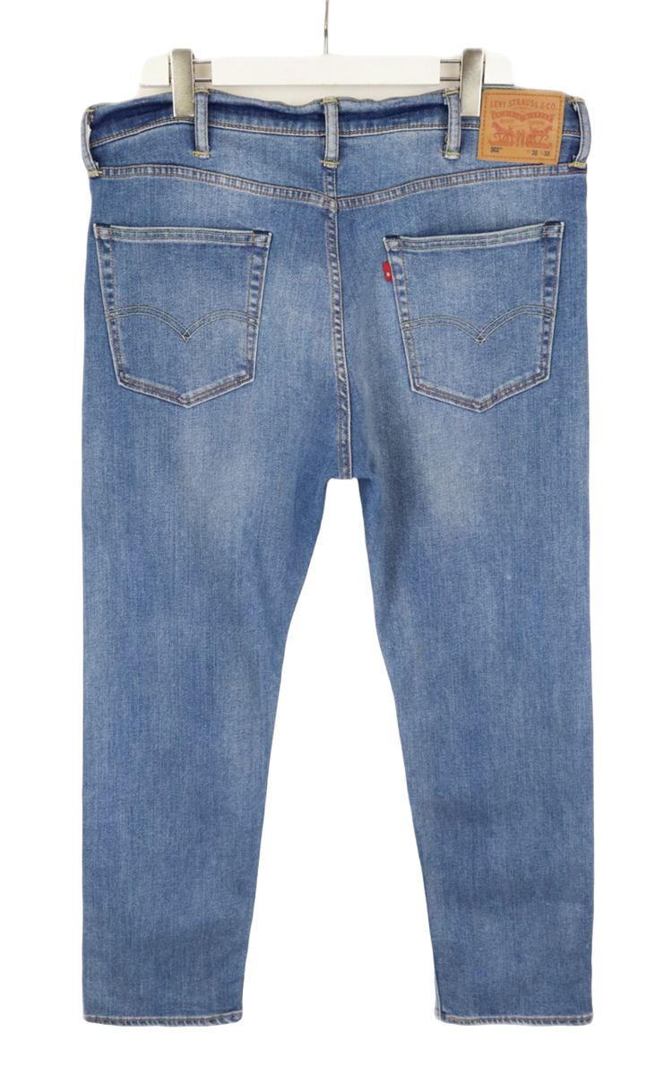 LEVI's 502 Jeans Men's W38/L32 Tapered Fit Blue Whiskers Zip LEVI's 502 Jeans Men's W38/L32 Tapered Fit Blue Whiskers Zip