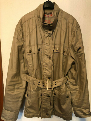 Längere Damen-Jacke beige Gr. 44 evtl. Vintage