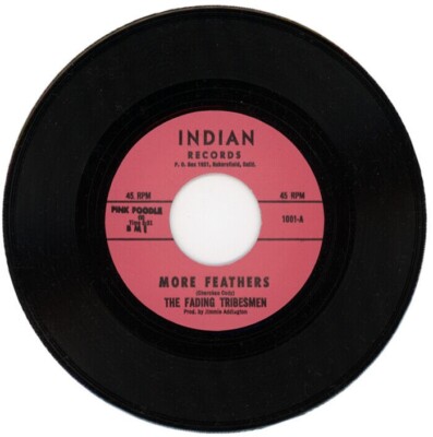 45Re   THE FADING TRIBESMEN  ''More Feathers / Rain Dance''  Killer R'n'R Guitar 