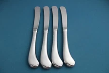 4 Pistol Dinner Knives Hollow Oneida AMERICAN COLONIAL CUBE Satin Stainless 9"