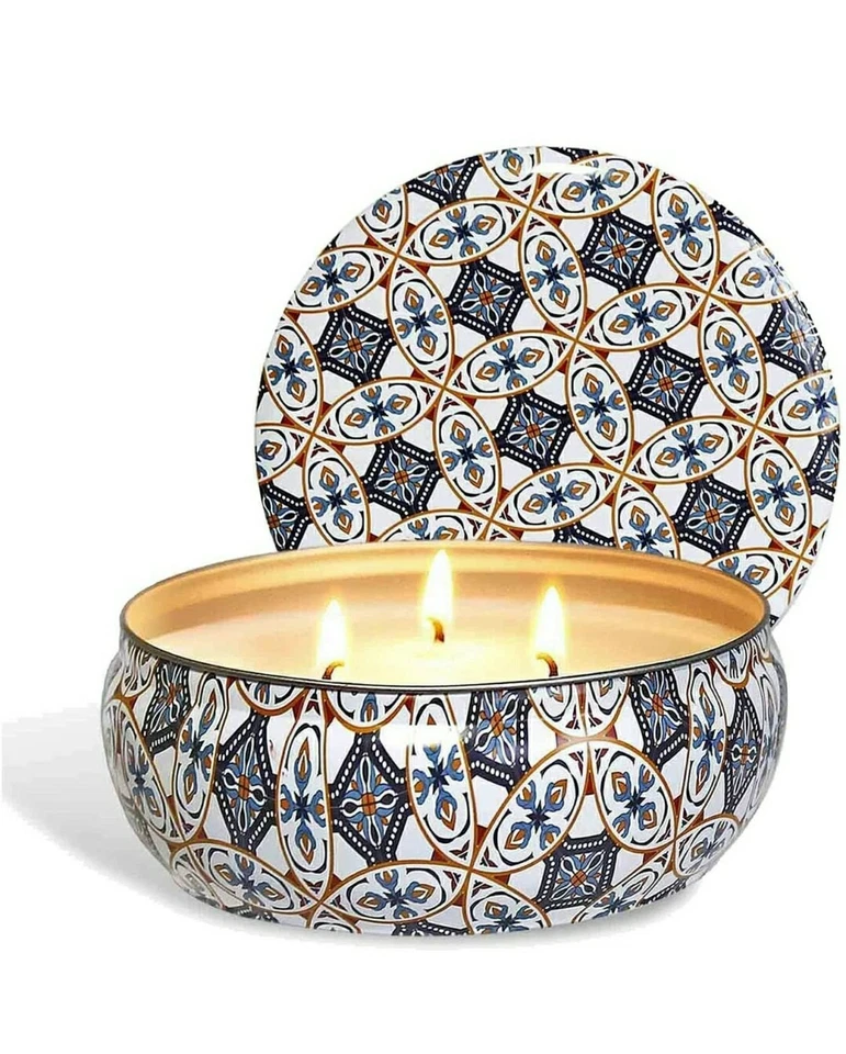 Citronella 100% Soy-Wax Decorative Candle W 3 Wicks 14.5 OZ Pack of 3 - Image 2 of 4