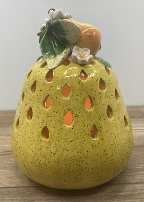 Flameless Candle Luminary Pear With Timer