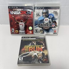 PS3 Game Lot Of ( 3 ) Games Need For Speed The Run - NBA 2K14 - Madden 25