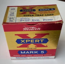 Vintage EMPTY Winchester Xpert Mark 5 12 Ga 2 3/4 In Plastic Shotgun Shells Box