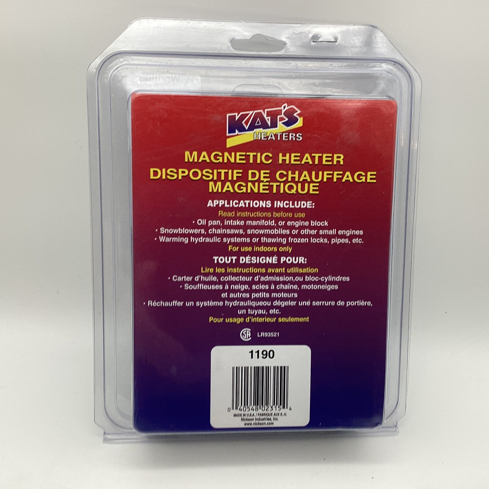 Kat's HandiHeat Magnum 1190 300W Heater Engine Oil Pan NIP Made in USA eBay