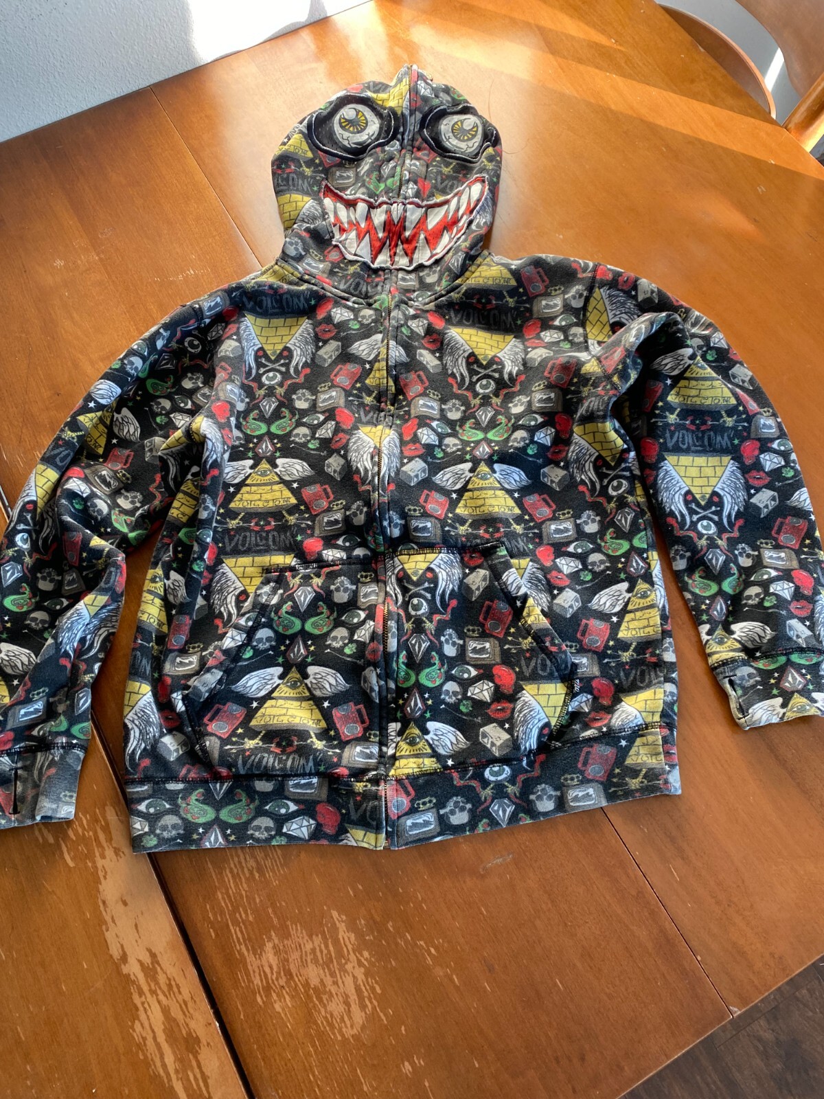 Volcom Ryan Sheckler Full Zip Monster Y2K  Hoodie SM Breaking Bad Jesse Pinkman