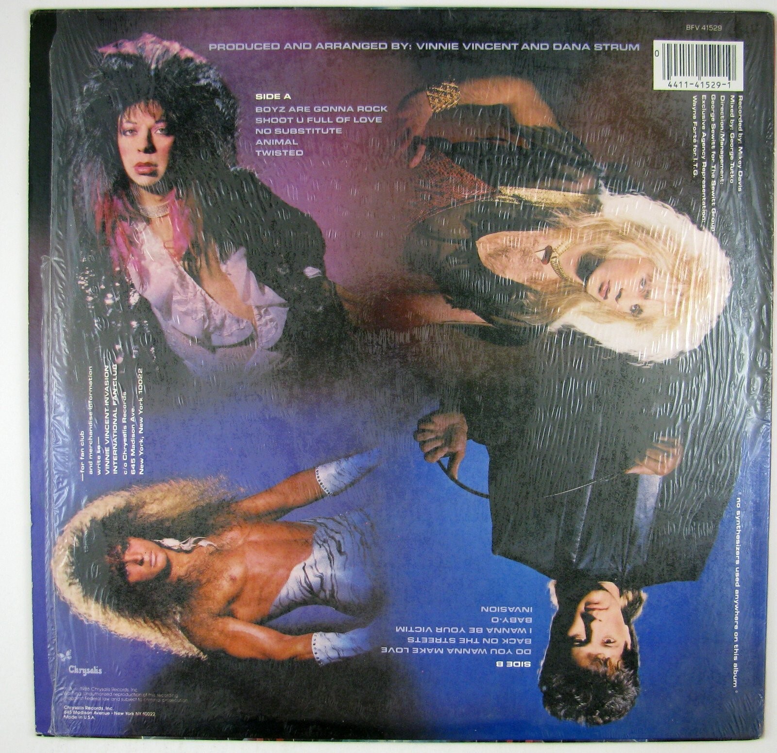 VINNIE VINCENT Invasion LP 1986 HARD ROCK/GLAM NM- NM- - Picture 2 of 6
