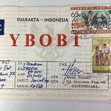 Indonesia QSL Radio Card 1972 Jakarta Mohomed Hassan Matraman Raya