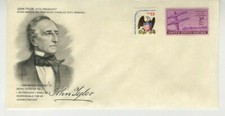 John Tyler Cachet Cover Scott #924 Telegraph Stamp uncanceled / blank cover S26