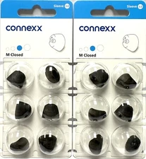 2 Pack M Closed Connexx Sleeve 3.0. Fits Signia Rexton Widex Miracle Ear. Medium