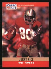 Jerry Rice 1990 Pro Set #295 FOOTBALL Card