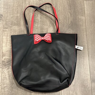 Disney Parks Minnie Mouse Bow Tote Disney Parks Minnie Mouse Icon Canvas Red Bow Sequin Minnie  main image 4