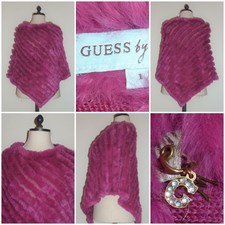 Marciano By Guess Fur/wool Knitted Cape - Size 1 - New Without Tags