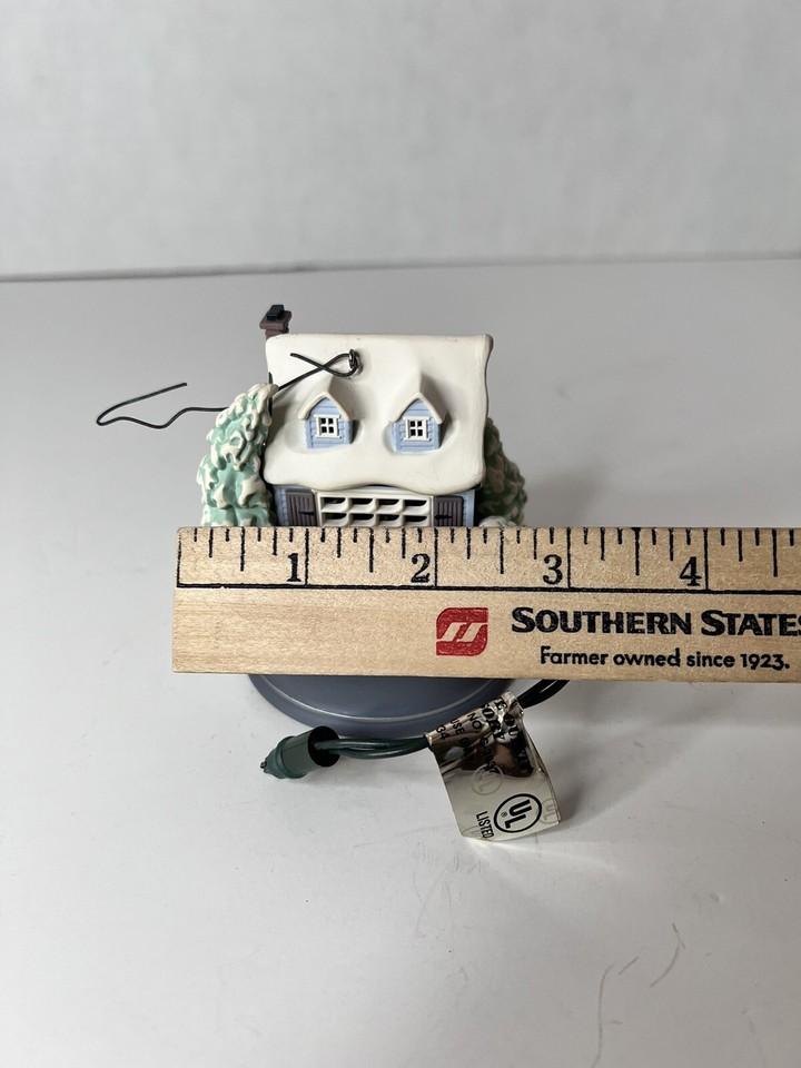 Hallmark Keepsake Ornament 1994 White Christmas House Flickering Light