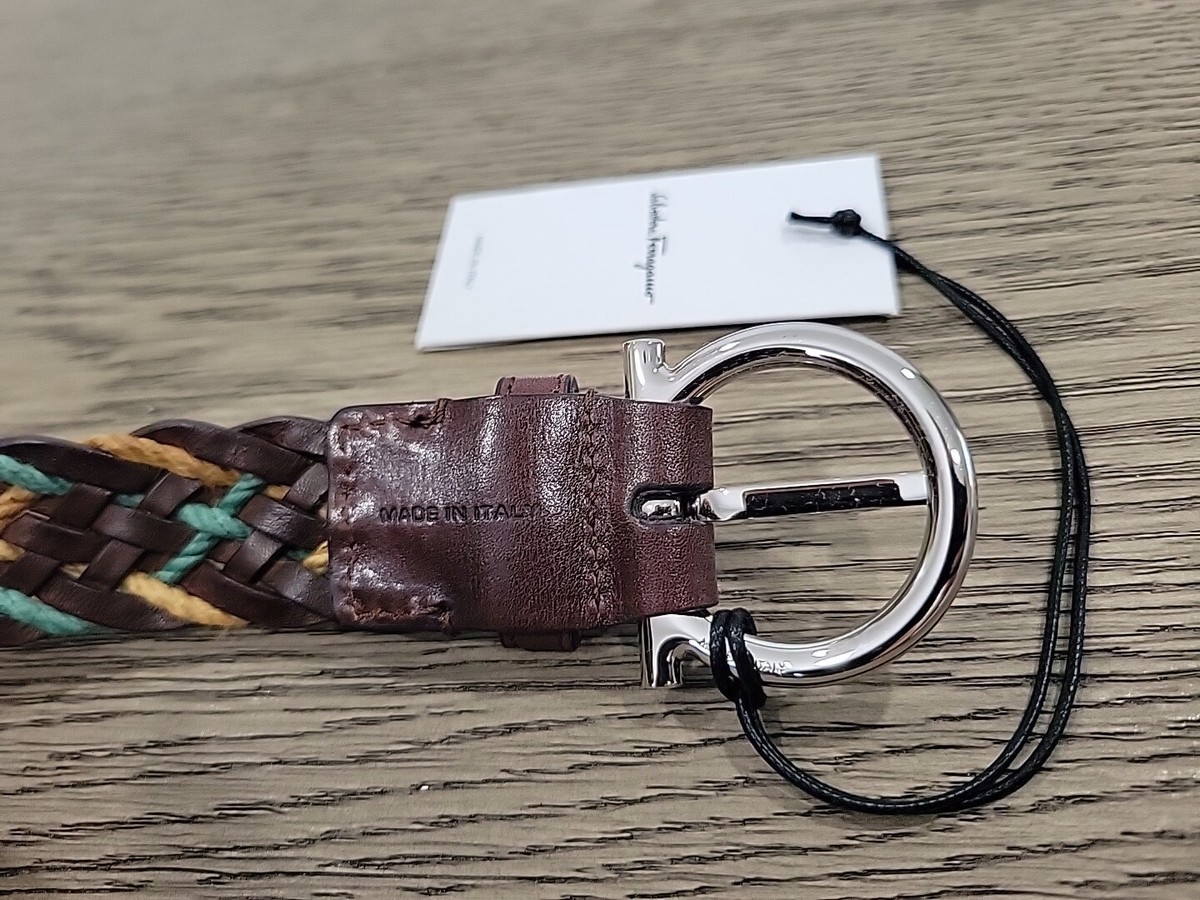 Salvatore Ferragamo Brown Braided Mens Belt 42 / 105 New  display picture 2