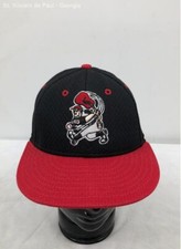 New Era Black Red Nashville Sound Fitted Y2k Mesh Milb Baseball Hat - 6 7/8