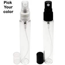 15ml 0.5oz perfume glass spray bottles clear black spray pumps pick your color