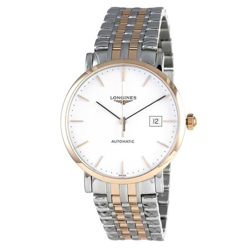 New Longines Elegant Collection Two Tone Steel Bracelet Mens Watch L49105127  | eBay