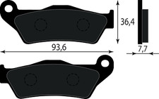 Rear brake pad MOTO MORINI Granpasso 1200 / H83 1200 2008