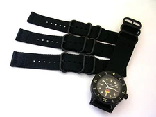 20mm Black 2pc NATO ® UTC PVD Nylon Military Diver g10 watchband strap IW SUISSE