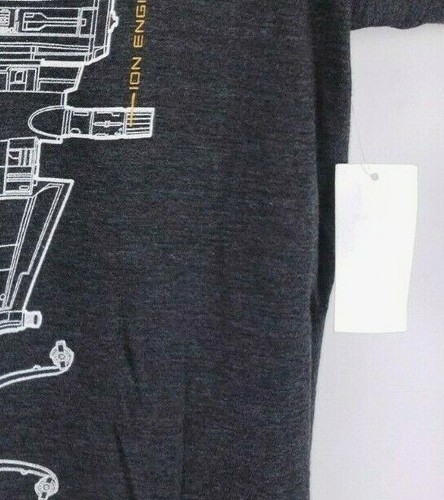 NWT Star Wars Mens T Shirt Size Large S/S Black X-Wing Fighter Schematic Graphic - Picture 5 of 7
