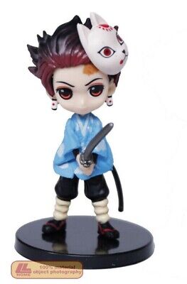 Demon Slayer Tanjiro Zenitsu Inosuke Action Figures Cute 