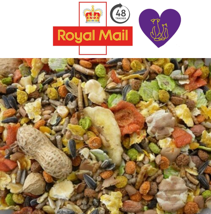48HR TRACKED Premium Hamster & Gerbil Food Mix with Fruit Veg Mealworms
