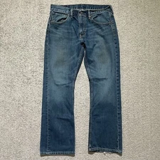 Levis 527 Boot Cut Jeans Mens 34x30 Blue Dark Wash Denim Cowboy Western Grunge