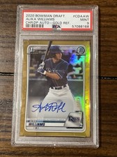 2020 Bowman Draft Chrome Picks Gold Refractor /50 Alika Williams PSA 9 MINT Auto