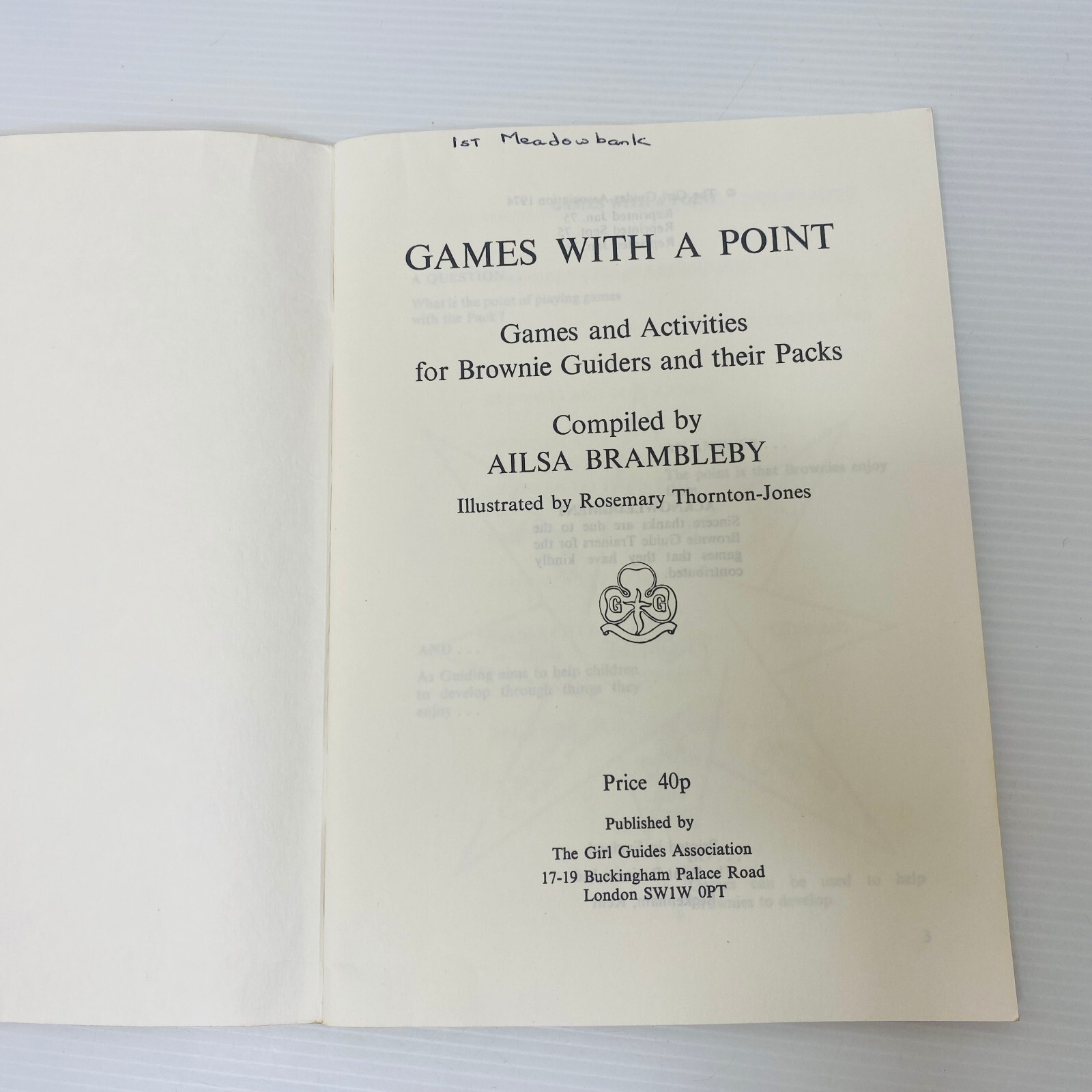 Vintage Brownies Girl Guides 'Games with a Point' Guiders Paperback Book 1976 eBay