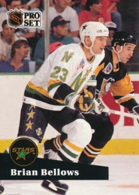 1991-92 Pro Set French #109 BRIAN BELLOWS - Minnesota North Stars