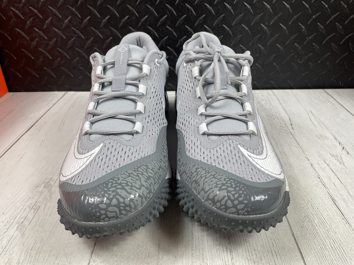 NIKE ALPHA HUARACHE ELITE 4 TURF WOLF GREY-WHITE-COOL GREY SZ 13