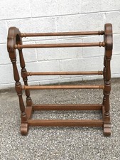 Vintage Ethan Allen Solid Wood Quilt Towel Rack Display Stand 31" H Made In USA