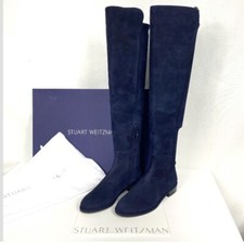 STUART WEITZMAN Allgood Nice Blue Suede Over-...