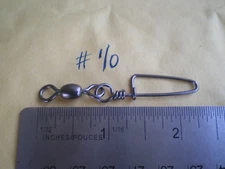 250 PCS BLACK NICKEL COASTLOCK SNAP CRANE SWIVEL #1/0, 140 LBS TEST 2-1/2"X5/16"