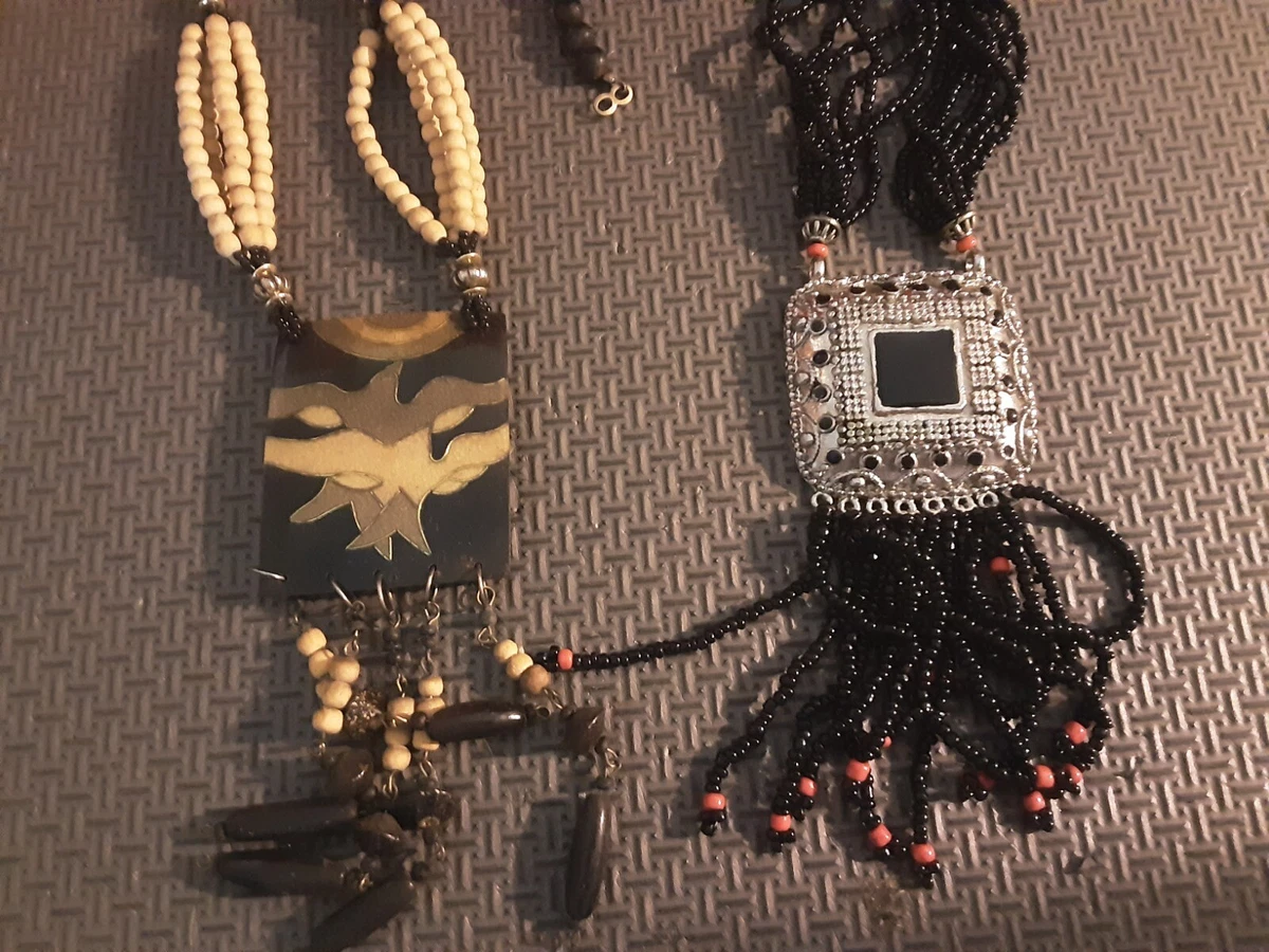 Unusual long shop necklaces