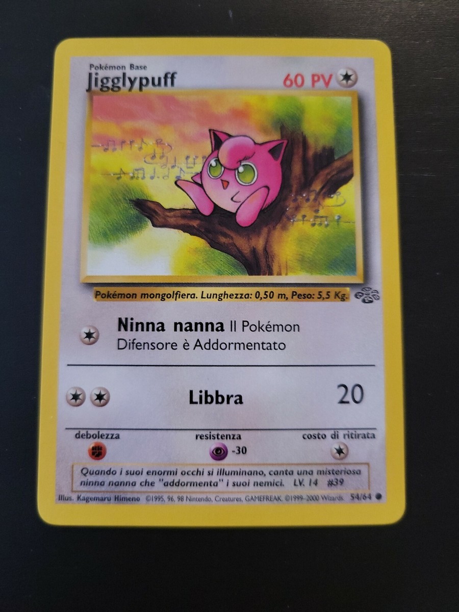 Pokemon TCG Card 1996 Italian Jungle set - Jigglypuff 54/64 | eBay