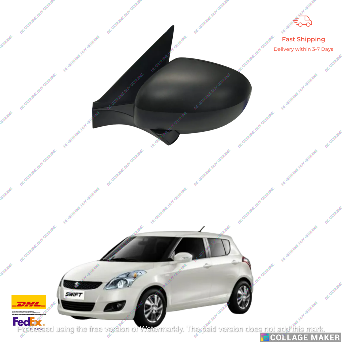 SIDE VIEW MIRROR OEM SUZUKI SWIFT (2011-2017) MODEL 84702M74L01
