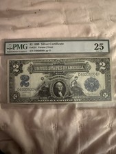 1899 $2 Silver Certificate PMG 25 Very Fine Fr.241 Circulated Serial D49205004