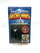 1984 Mattel Marvel Secret Wars Spider-Man Black Suit Figure Carded