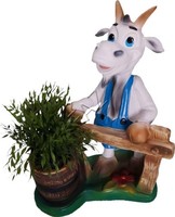 Ziege Fur Zaun Figur Garten Statue Skulptur Figuren Skulpturen Deko Statuen Neu