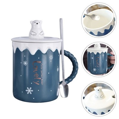  2 Sets Keramikbecher Keramiktassen Milchbecher Kaffeebecher Mit Deckel