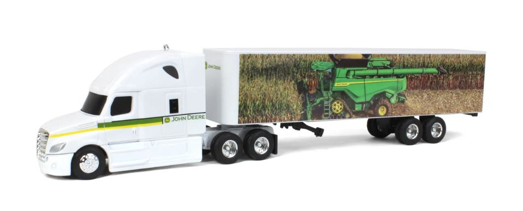 Maquette ERTL Freightliner 6x4 avec remorque tracteur moissonneuse pour exposition de vitrine